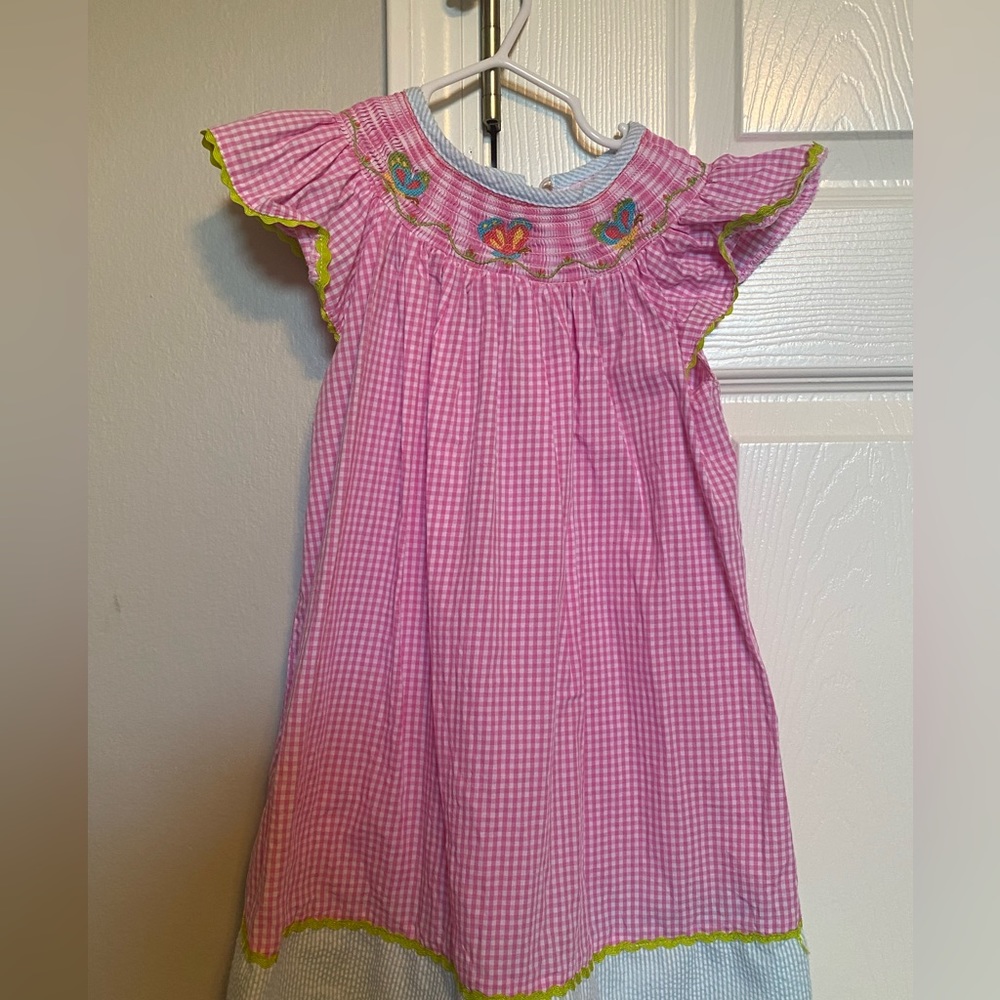 Pink smocked dress 4T